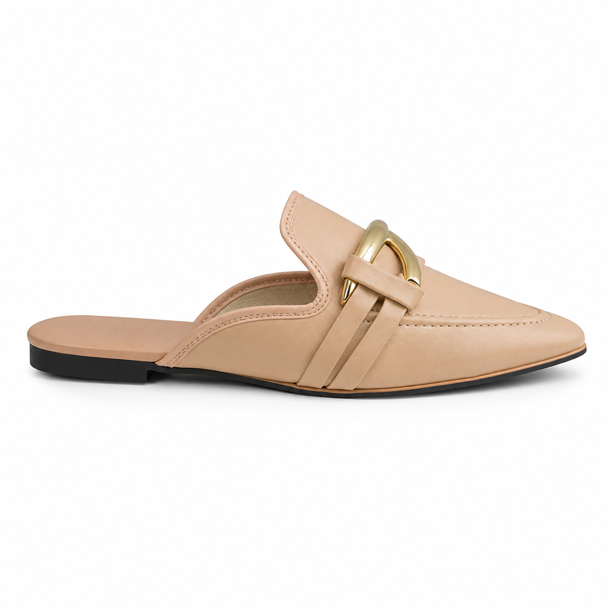 Mule Feminino com Detalhe Dourado – Modelo Mallorca