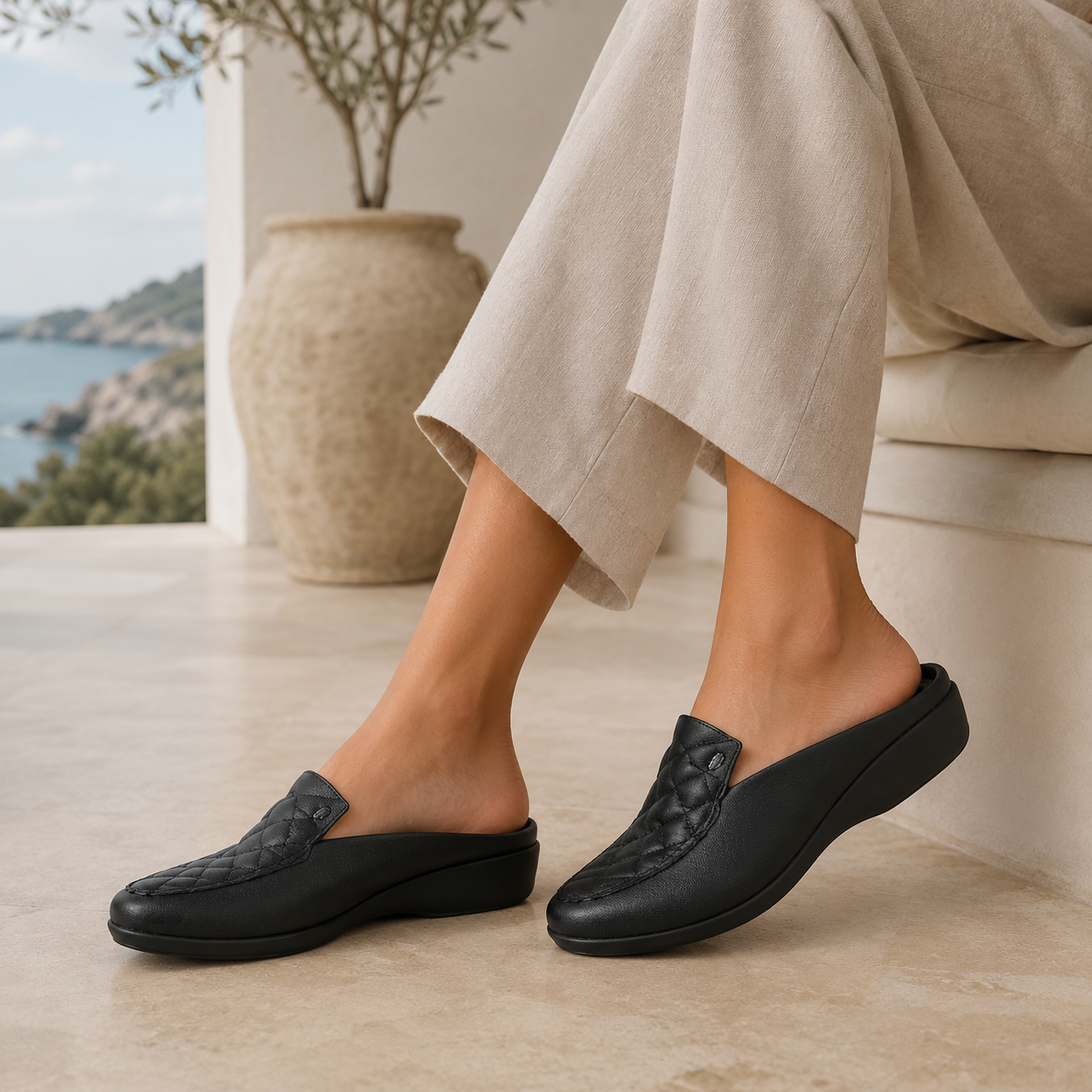Mule Feminino Matelassê – Modelo Amalfi