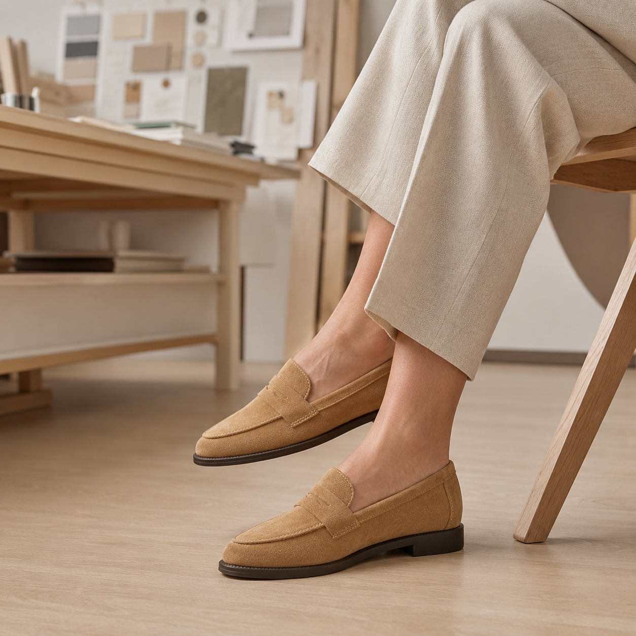Mocassim Feminino em Couro Legítimo – Modelo Praga