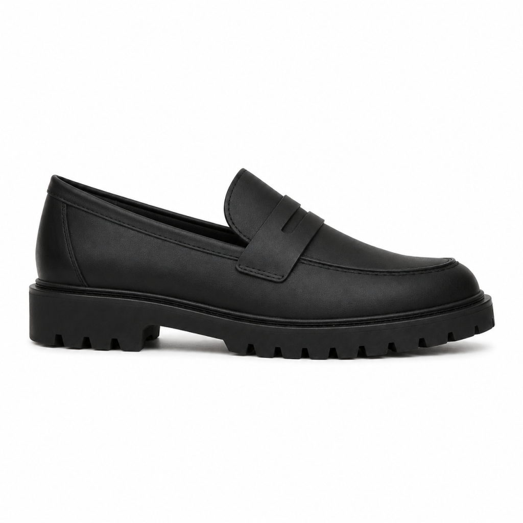 Mocassim Feminino Bico Quadrado Premium Preto - Modelo Milão