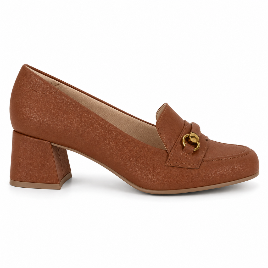 Scarpin Feminino Bico Fino Avelã - Modelo Viena