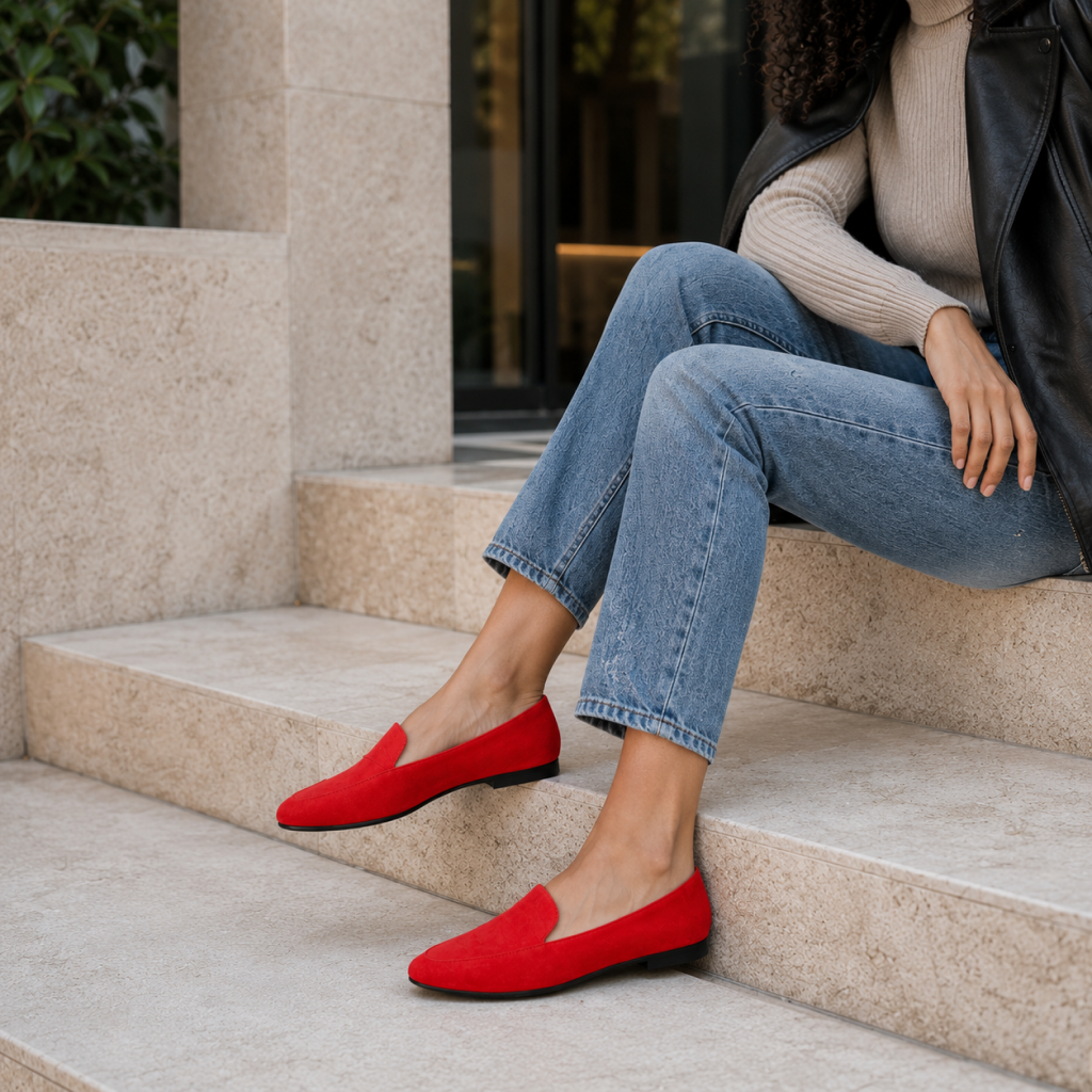 Mocassim Feminino Vinho Premium - Modelo Roma