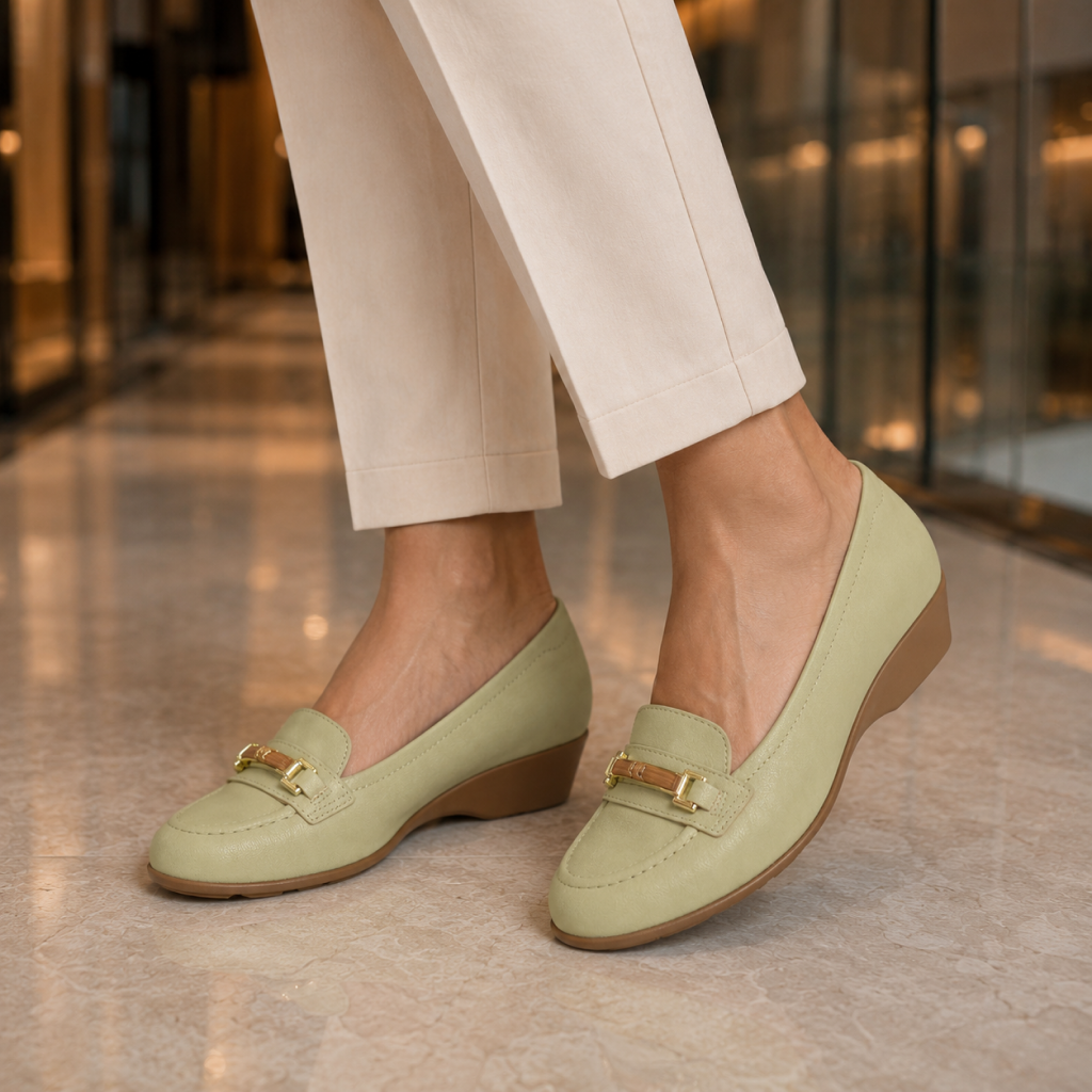 Scarpin Feminino Bico Fino Verde - Modelo Firenze