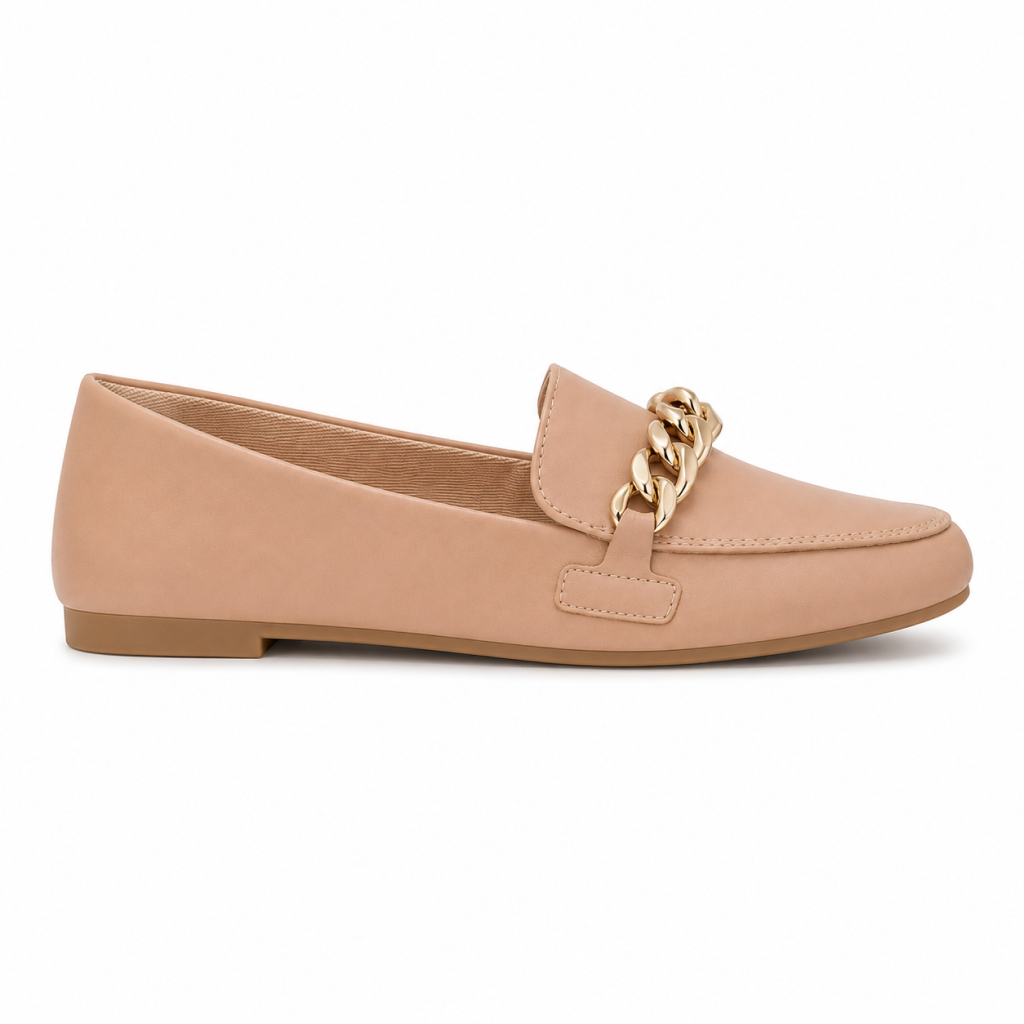 Mocassim Feminino Detalhe Metal Antique - Modelo Miami