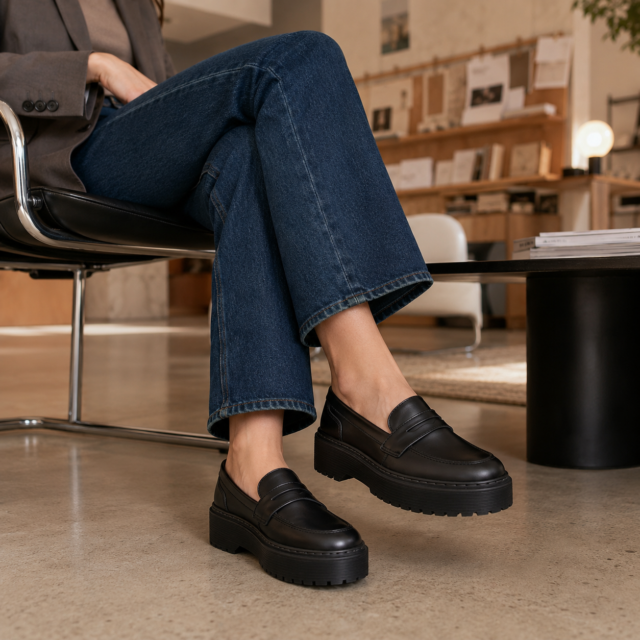 Mocassim Feminino Blogueira Oxford Tratorado – Modelo Dublin